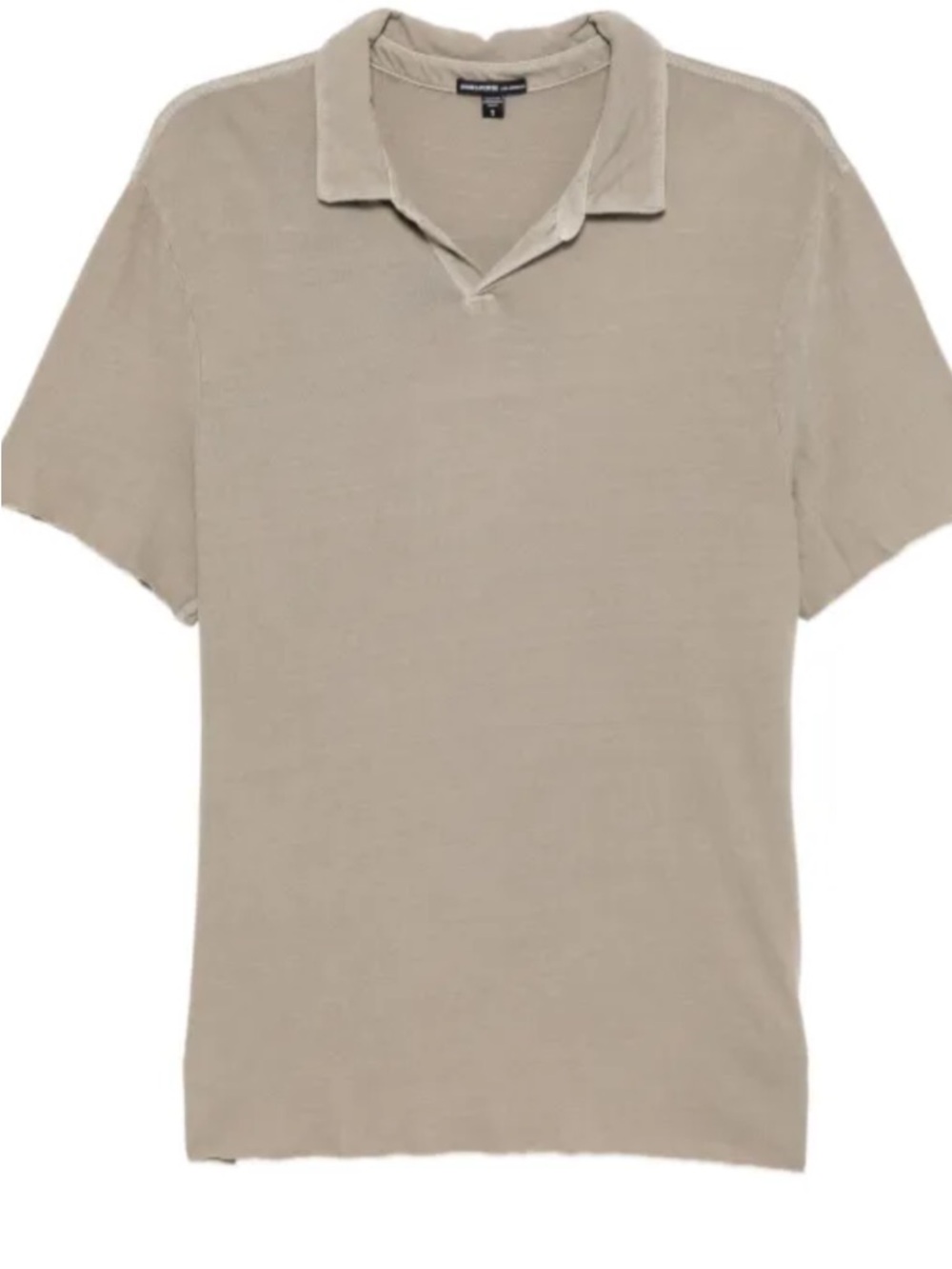 James Perse Men's Tan Polo Shirt Cotton Linen size 3 large